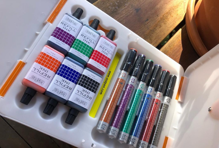 All-In-One Markers and Refills Pack - Bullet Nib
