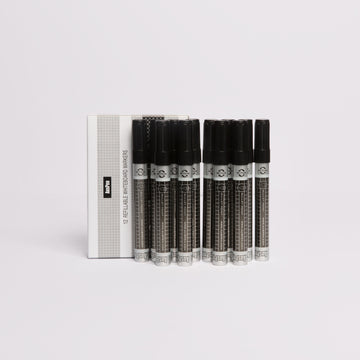 12 Black Refillable Whiteboard Markers