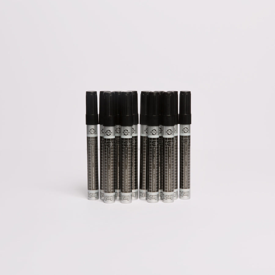 12 Black Refillable Whiteboard Markers